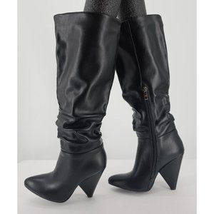 Black Patent Slouchy Boot